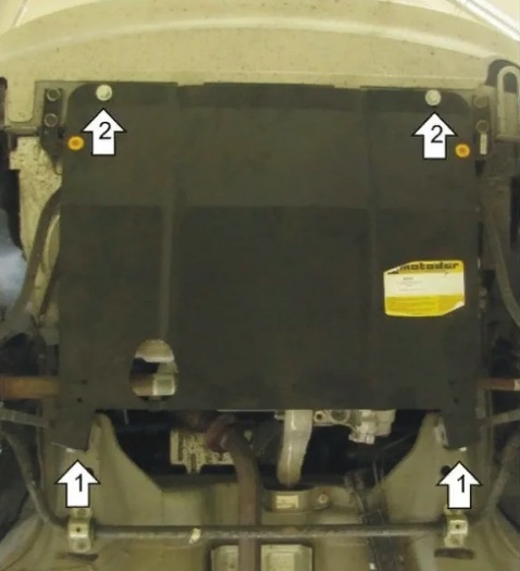 Защита Мотодор для картера, КПП Lada Granta седан 2011-2020