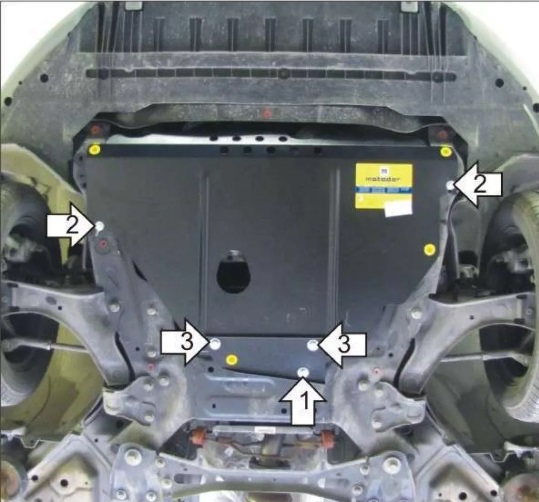 Защита Мотодор для картера, КПП Ford S-Max 2007-2020