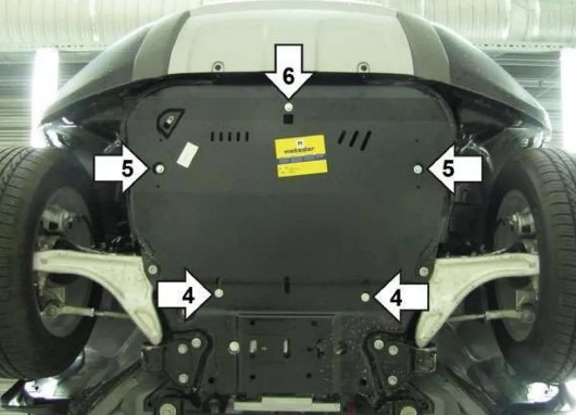 Защита Мотодор для двигателя, КПП Lаnd Rover Range Rover Evoque I 2011-2018