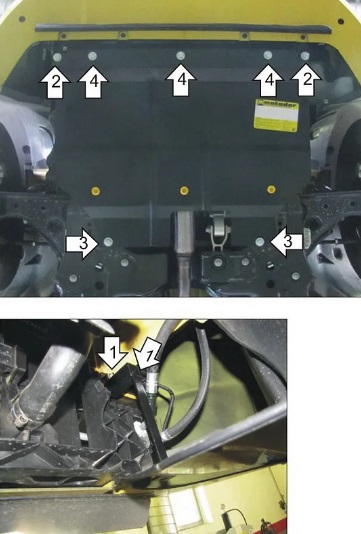 Защита Мотодор для двигателя, КПП Alfa Romeo Mito 2008-2020