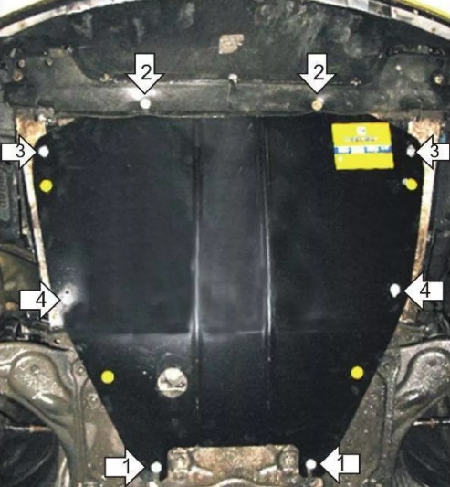 Защита Мотодор для картера, КПП Renault Espace IV 2002-2012