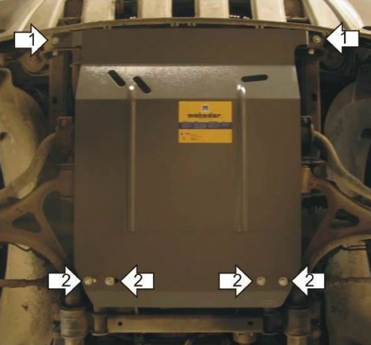 Защита Мотодор для картера, передний дифференциал Mercedes-Benz M-Класс (ML320) W163 1997-2005