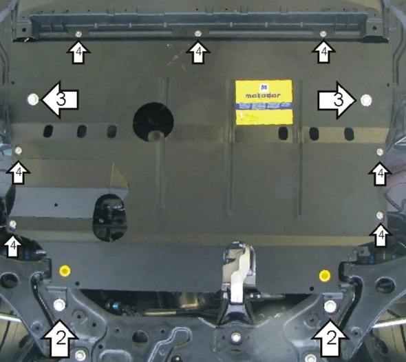 Защита Мотодор для картера, КПП Mazda 3 II 2009-2013