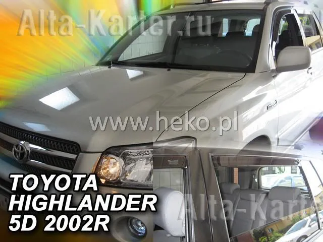 Дефлекторы Heko для окон Toyota Highlander I 2001-2007