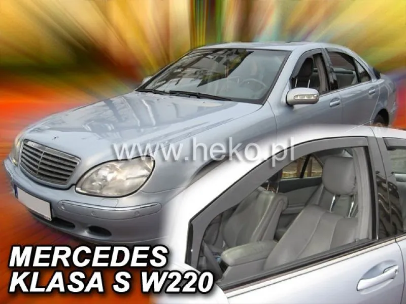 Дефлекторы Heko для окон Mercedes-Benz S-Класс W220 1998-2005 (длинный)