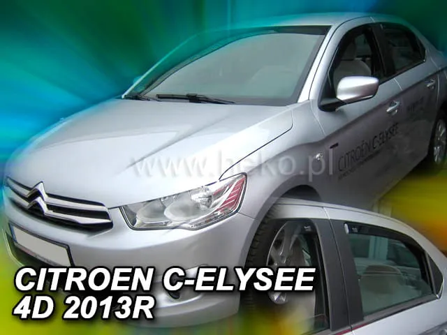 Дефлекторы Heko для окон Citroen C-Elisee седан 2012-2020
