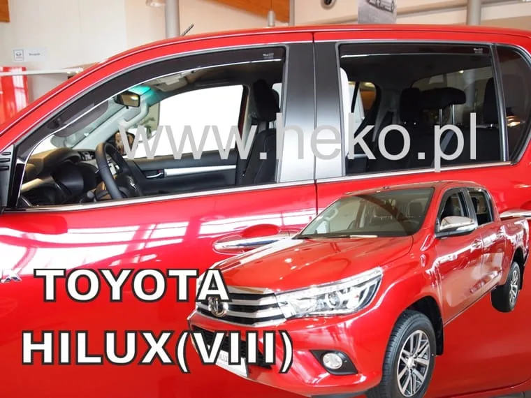 Дефлекторы Heko для окон Toyota Hilux VIII 2015-2020