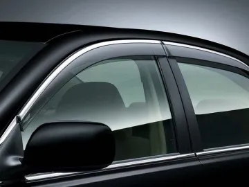 Дефлекторы Alvi-Style Original с надписью для окон (с нержавеющим молдингом) Nissan Qashqai II 2014-2020