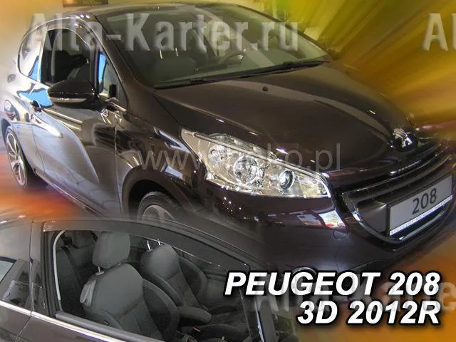 Дефлекторы Heko для окон Peugeot 208 3-дв