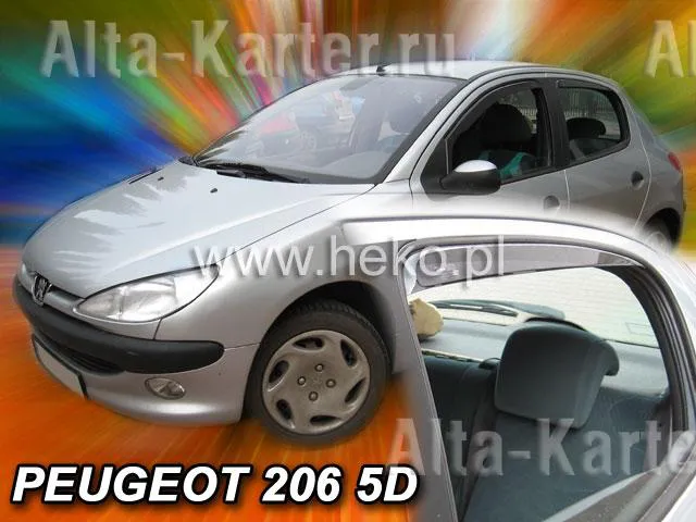 Дефлекторы Heko для окон Peugeot 206 седан, xэтчбек 4/5-дв