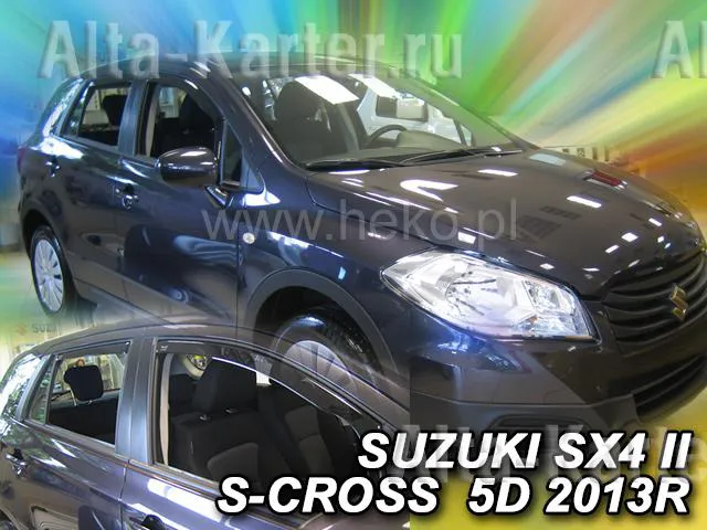 Дефлекторы Heko для окон Suzuki SX4 II S-Cross 2013-2020