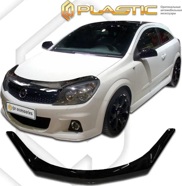 Дефлектор СА Пластик для капота (Classic черный) Opel Astra седан 2004-2014