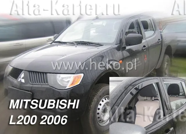 Дефлекторы Heko для окон Mitsubishi L200 2006-2015