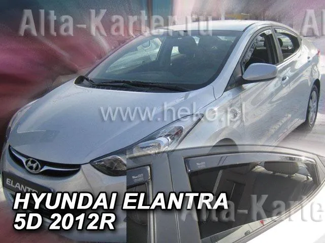 Дефлекторы Heko для окон Hyundai Elantra V седан 2010-2016