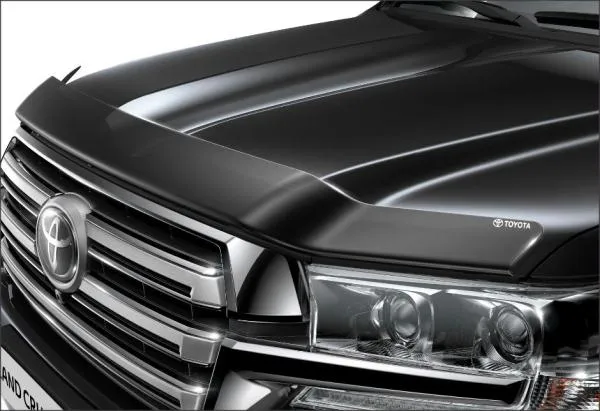 Дефлектор Тойота Мотор (оригинал) для капота (с логотипом) Toyota Land Cruiser 200 рестайлинг 2015-2020 Черный