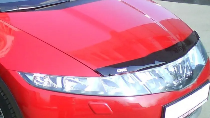 Дефлектор EGR для капота Honda Civic VIII хэтчбек 2006-2011 (с логотипом)