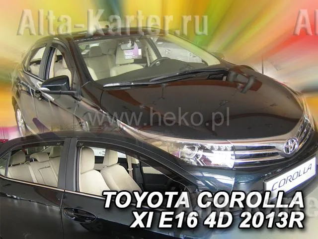 Дефлекторы Heko для окон Toyota Corolla E180/E170 седан 2013-2019