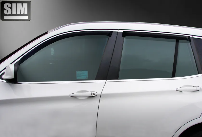 Дефлекторы SIM для окон с хромированной полосой BMW X3 F25 2011-2017