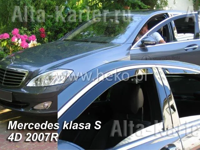 Дефлекторы Heko для окон Mercedes-Benz S-Класс W221 2005-2009