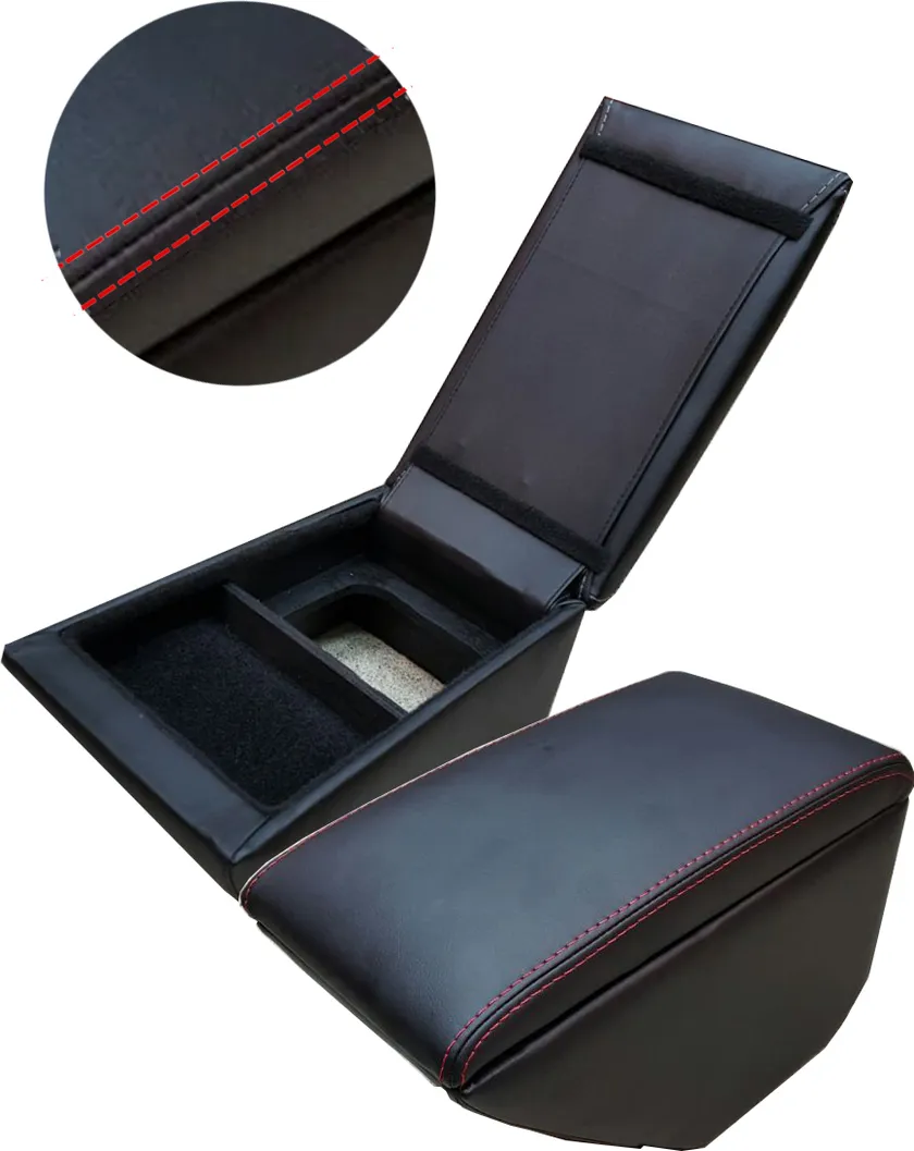 Подлокотник CarFashion для Skoda Octavia A7 2013-2020, цвет Черный/Черный/Красный