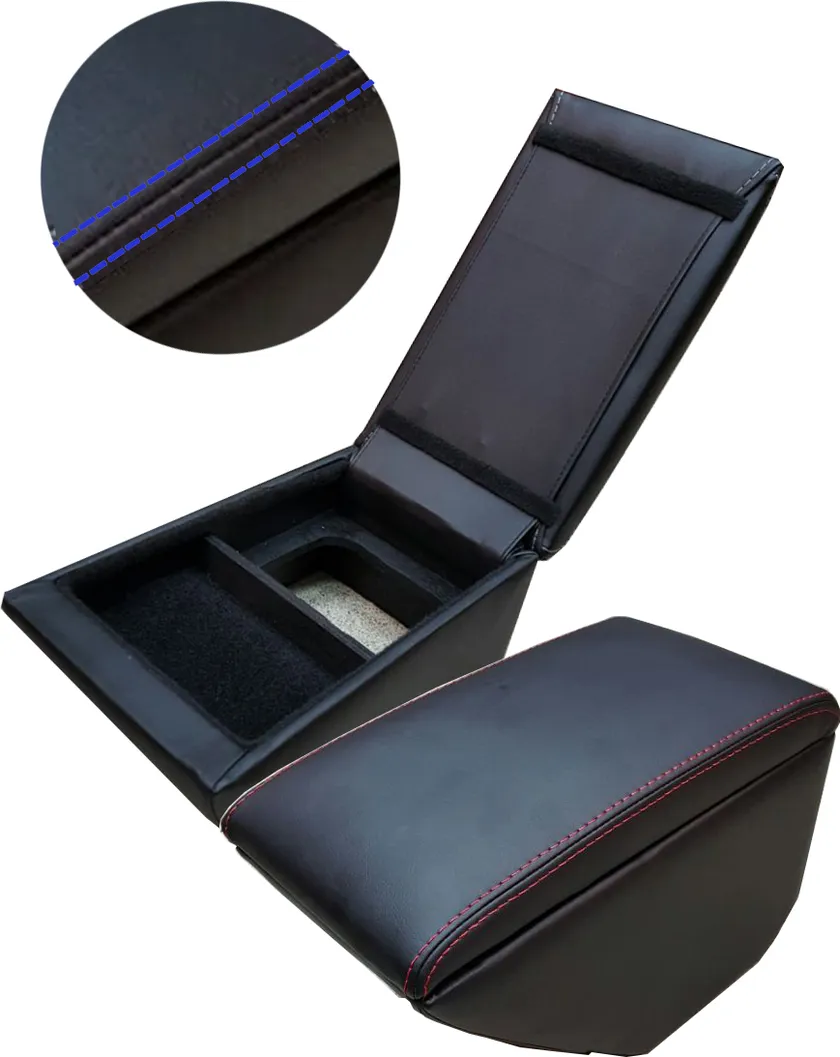Подлокотник CarFashion для Skoda Rapid 2014-2020, цвет Черный/Черный/Синий