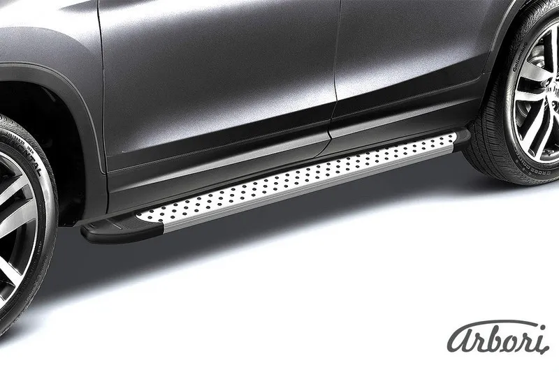 Пороги алюминиевые Arbori Standart Silver 1700 для Mitsubishi ASX I 2014-2020