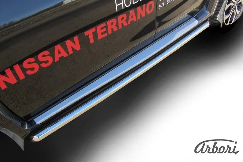 Пороги Arbori d57 труба для Nissan Terrano III 2014-2020