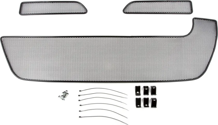 Сетка Arbori на решётку бампера, черная 10 мм для RENAULT Duster 2015-2020 для комплектаций Privilege/Luxe Privilege