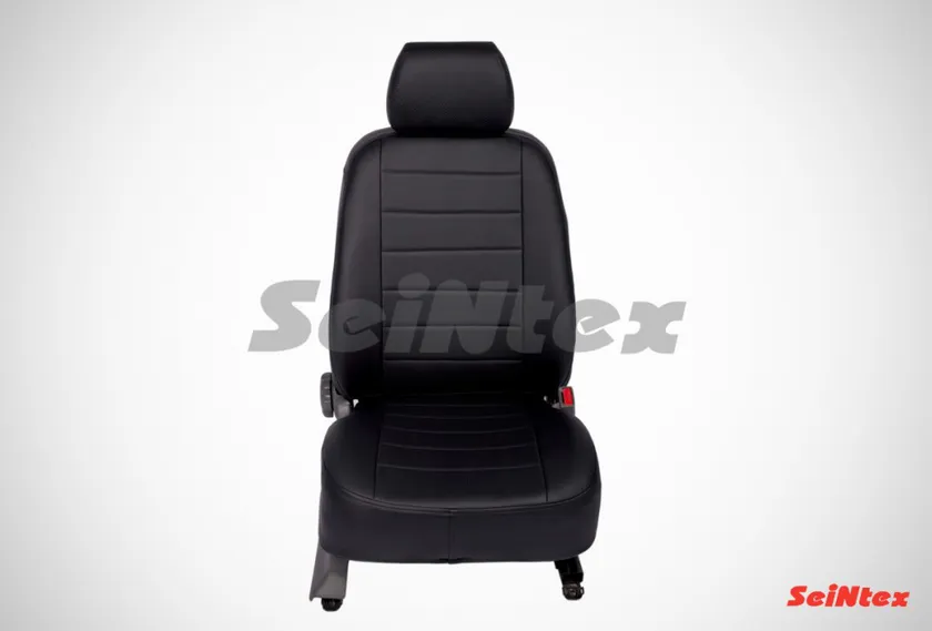 Чехлы Seintex (экокожа) на сидения для Lada Priora I седан 2007-2013, цвет Черный