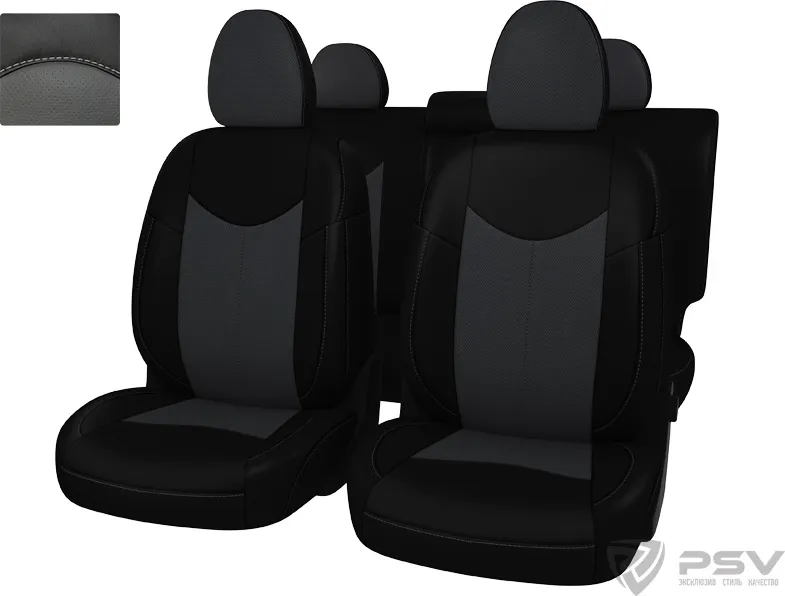 Чехлы PSV Оригинал на сидения для Nissan X-Trail III 2013-2020, цвет Черный/серый