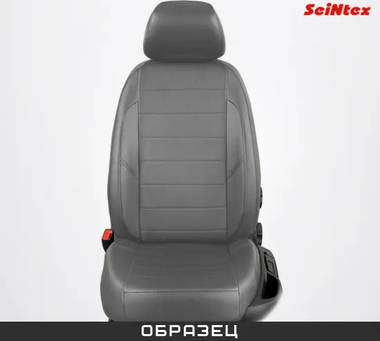 Чехлы Seintex (экокожа) на сидения для Mazda 3 I седан, хэтчбек 2003-2009, цвет Серый
