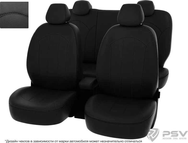 Чехлы PSV Оригинал на сидения для Mitsubishi Outlander III 2012-2018, цвет черный/отстрочка черная