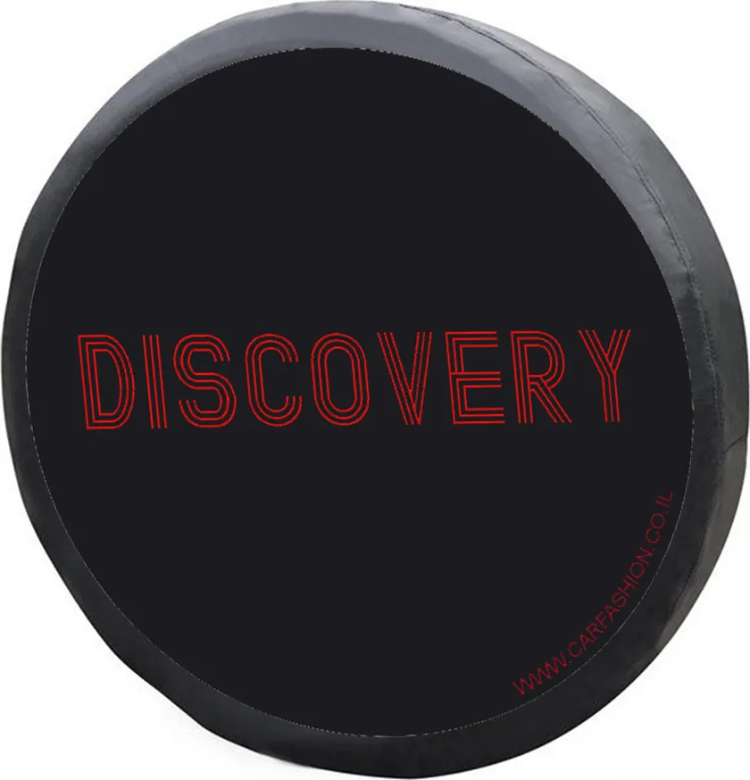 Чехол универсальный CarFashion Discovery S на запасное колесо, цвет Черный/Красный