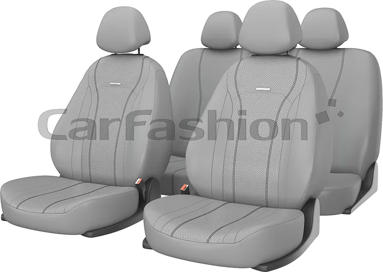 Чехлы универсальные CarFashion Tiltan на сидения авто, цвет Серый/Серый/Темно-серый