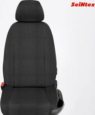 Чехлы Seintex (жаккард) на сидения для Nissan Qashqai II J11 2014-2020, цвет Темно серый