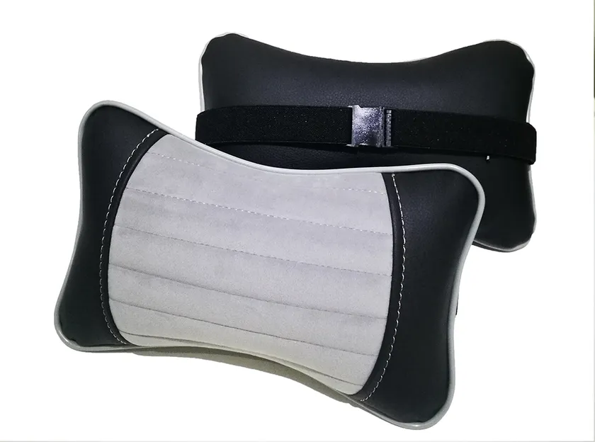Подушка под шею CarFashion Monako ортопедическая, цвет Черный/Серый/Серый/Серый