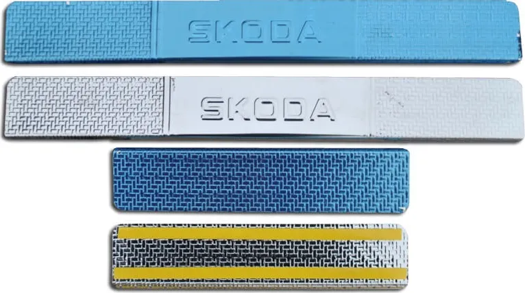 Накладки Ладья на внутренние пороги (штамп) для Skoda Fabia II 2007-2014