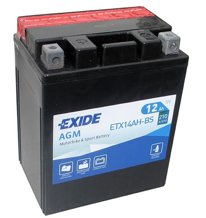 Аккумуляторная батарея Exide ETX14AHBS (12В, 12А/ч)