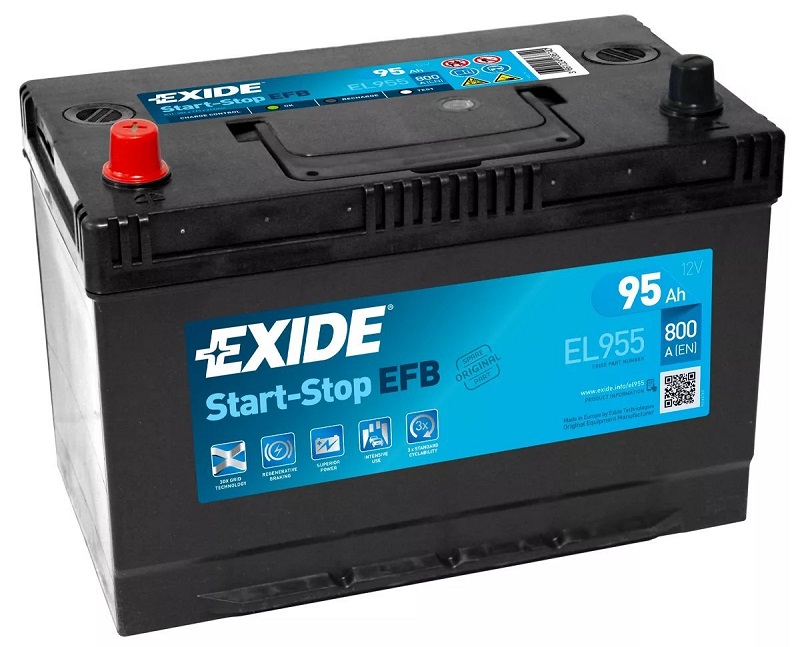 Аккумуляторная батарея Exide EL955 Maintenance (12В, 80А/ч)