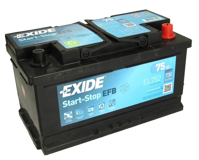 Аккумуляторная батарея Exide EL752 Maintenance (12В, 75А/ч)