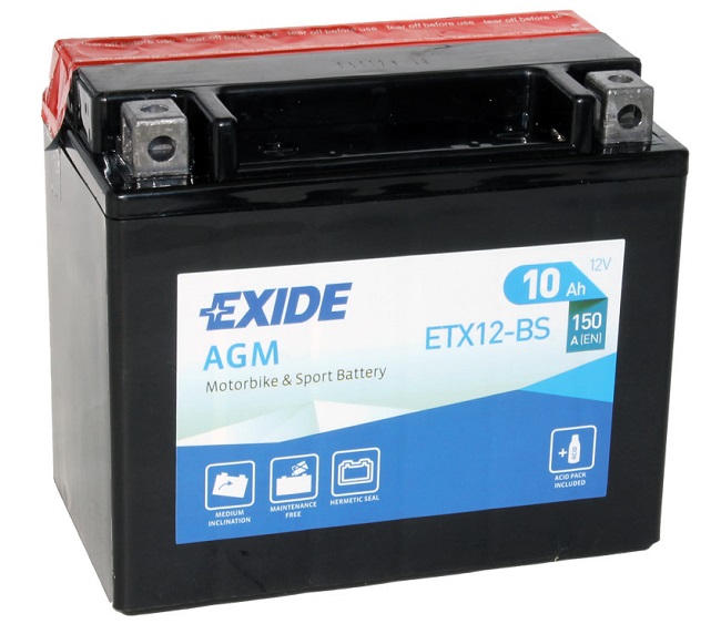 Аккумуляторная батарея Exide ETX12BS (12В, 10А/ч)