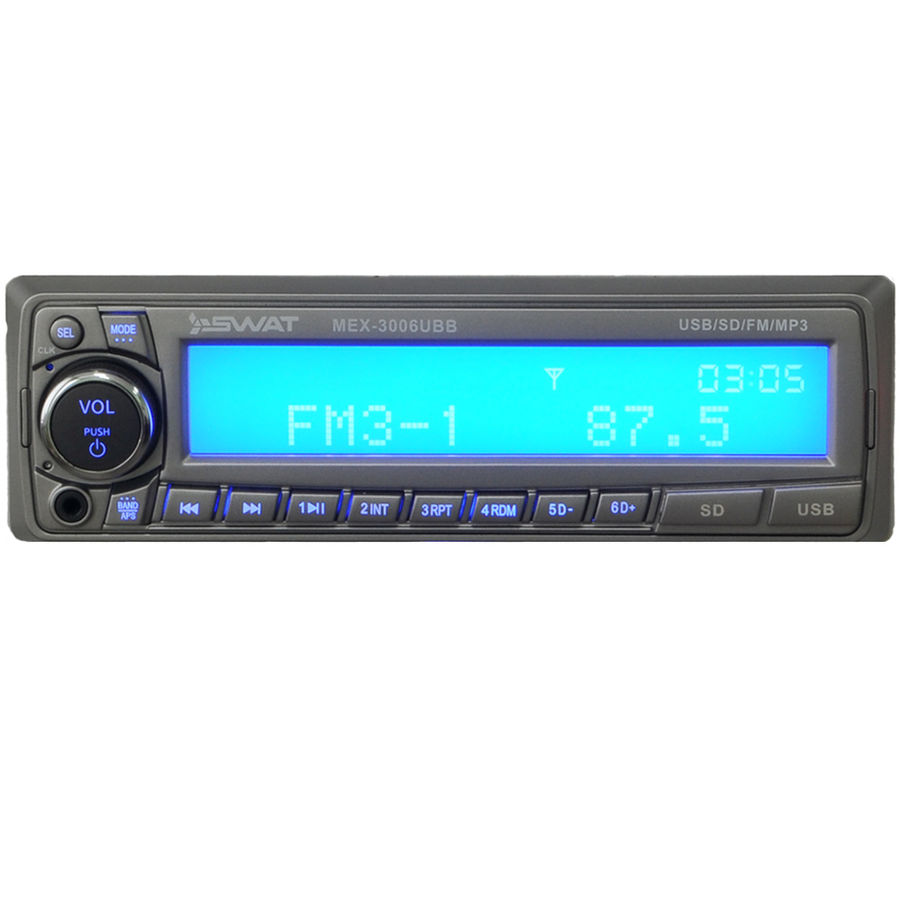 Автомагнитола Swat MEX-3006UBB, USB, 1DIN, 4x50Вт