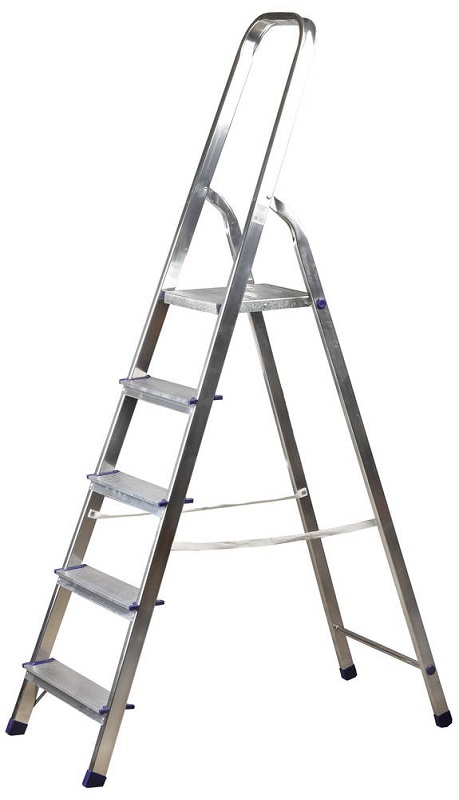 Лестница-стремянка СИБИН алюминиевая, 5 ступеней, 103 см [38801-5]