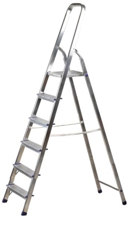Лестница-стремянка СИБИН алюминиевая, 6 ступеней, 124 см [38801-6]