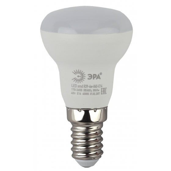Светодиодная лампа ЭРА Б0020555 LED smd R39-4w-840-E14