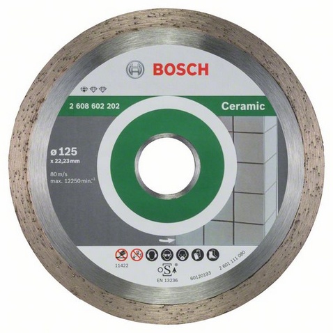 Алмазный диск по керамике Bosch Standard for Ceramic (2608602202) d=125мм d(посад.)=22.23мм (угловые