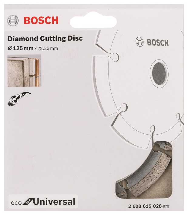 Алмазный диск универсальный Bosch ECO Universal (2608615028) d=125мм d(посад.)=22.23мм (угловые шлиф