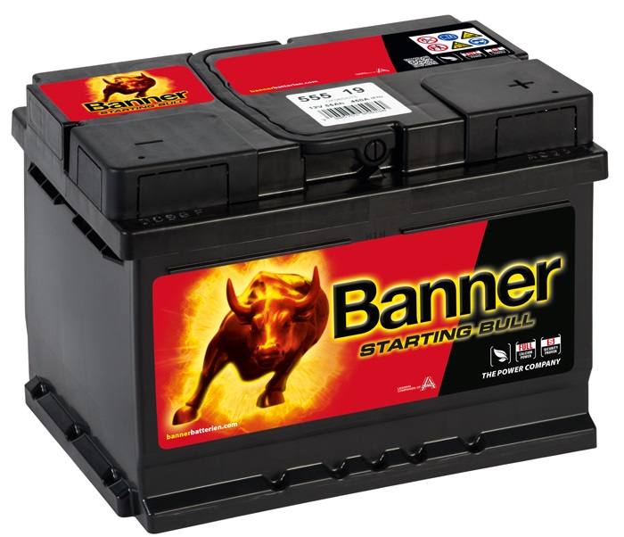 Аккумуляторная батарея Banner 55519 Starting Bull (12В, 55А/ч)