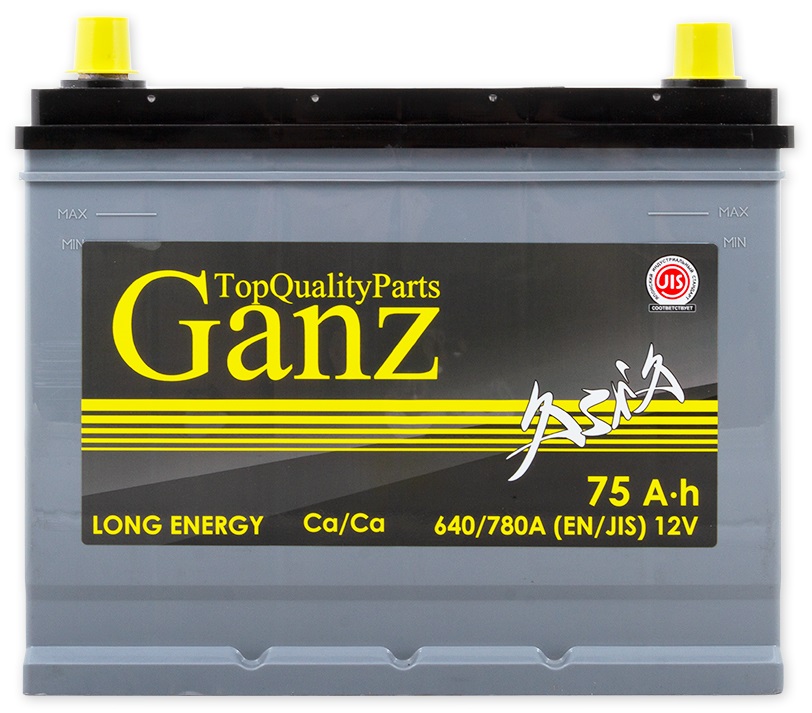 Аккумуляторная батарея Ganz GAA750 Asia (12В, 75А/ч)