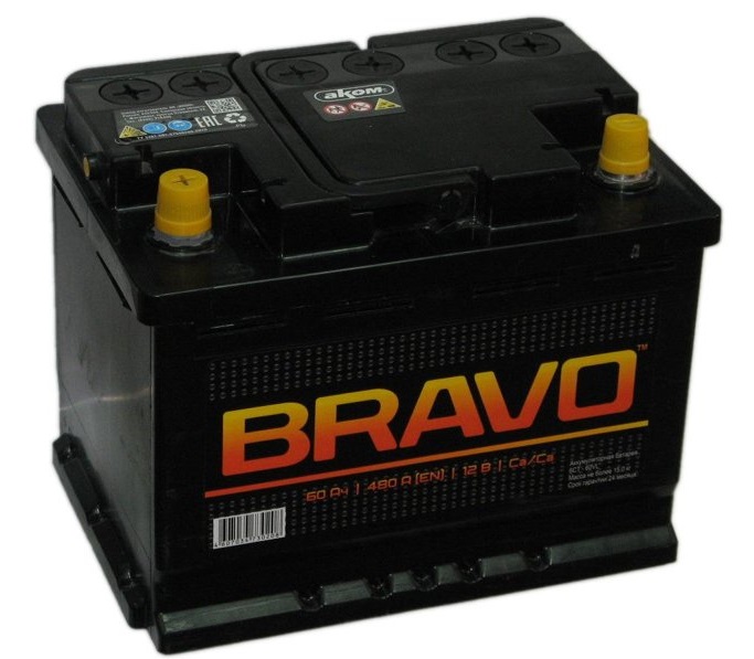 Аккумуляторная батарея Аком 4607034730185 Bravo (12В, 55А/ч)